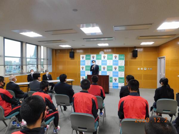 市長表敬訪問
駅伝部・吹奏楽部全国大会出場報告